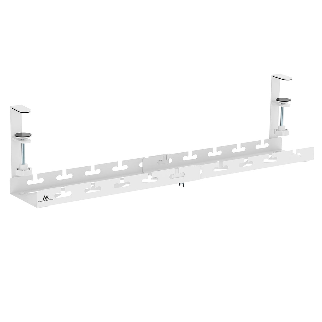 Organizador de cabos por baixo da mesa Maclean, carga máxima de 5 kg, comprimento máximo de 728 mm, branco, MC-103 W 728 mm, branco, MC-103 W