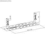 Organizador de cabos por baixo da mesa Maclean, carga máxima de 5 kg, comprimento máximo de 728 mm, branco, MC-103 W 728 mm, branco, MC-103 W