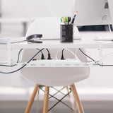 Organizador de cabos por baixo da mesa Maclean, carga máxima de 5 kg, comprimento máximo de 728 mm, branco, MC-103 W 728 mm, branco, MC-103 W