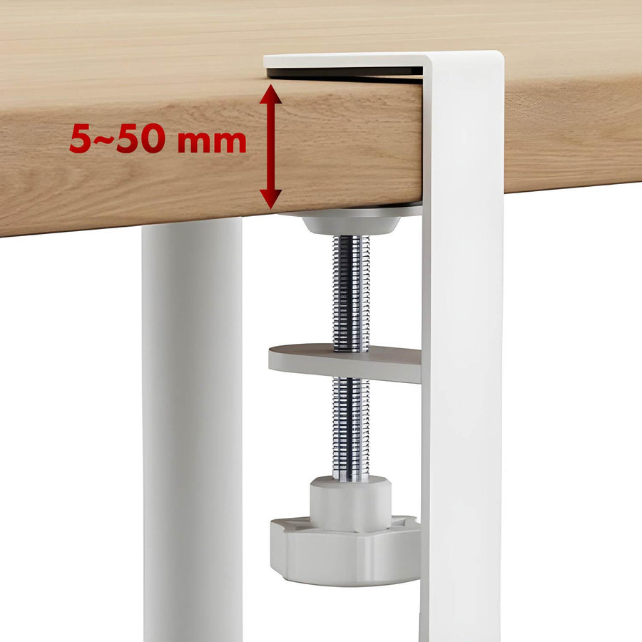 Organizador de cabos por baixo da mesa Maclean, carga máxima de 5 kg, comprimento máximo de 728 mm, branco, MC-103 W 728 mm, branco, MC-103 W