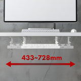 Organizador de cabos por baixo da mesa Maclean, carga máxima de 5 kg, comprimento máximo de 728 mm, branco, MC-103 W 728 mm, branco, MC-103 W