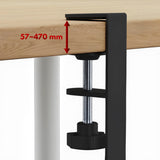 Organizador de cabos por baixo da mesa Maclean, carga máxima de 5 kg, 2 camadas, preto, MC-104 B