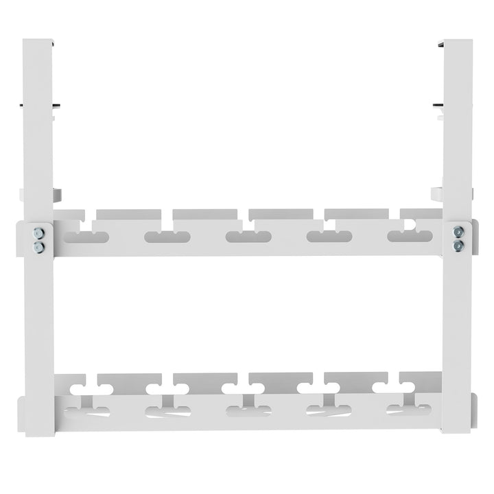 Organizador de cabos por baixo da mesa Maclean MC-104 W, carga máxima de 5 kg, 2 camadas, branco