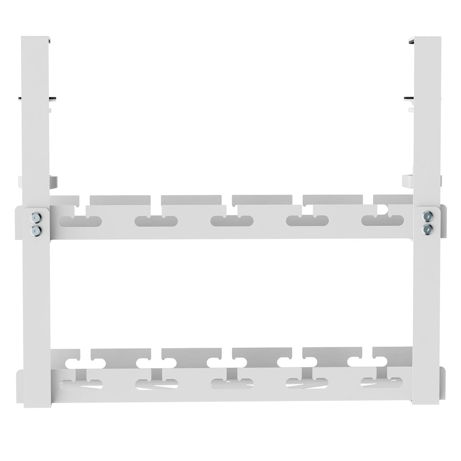 Organizador de cabos por baixo da mesa Maclean MC-104 W, carga máxima de 5 kg, 2 camadas, branco