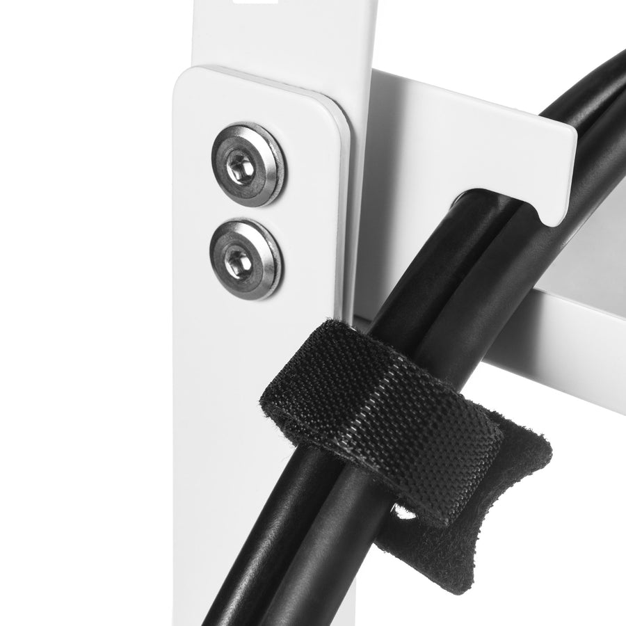 Organizador de cabos por baixo da mesa Maclean MC-104 W, carga máxima de 5 kg, 2 camadas, branco