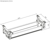 Organizador de cabos por baixo da mesa Maclean, carga máxima de 5 kg, branco, MC-106 W