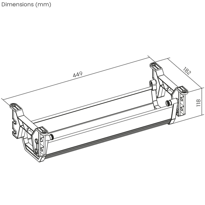 Organizador de cabos por baixo da mesa Maclean, carga máxima de 5 kg, branco, MC-106 W