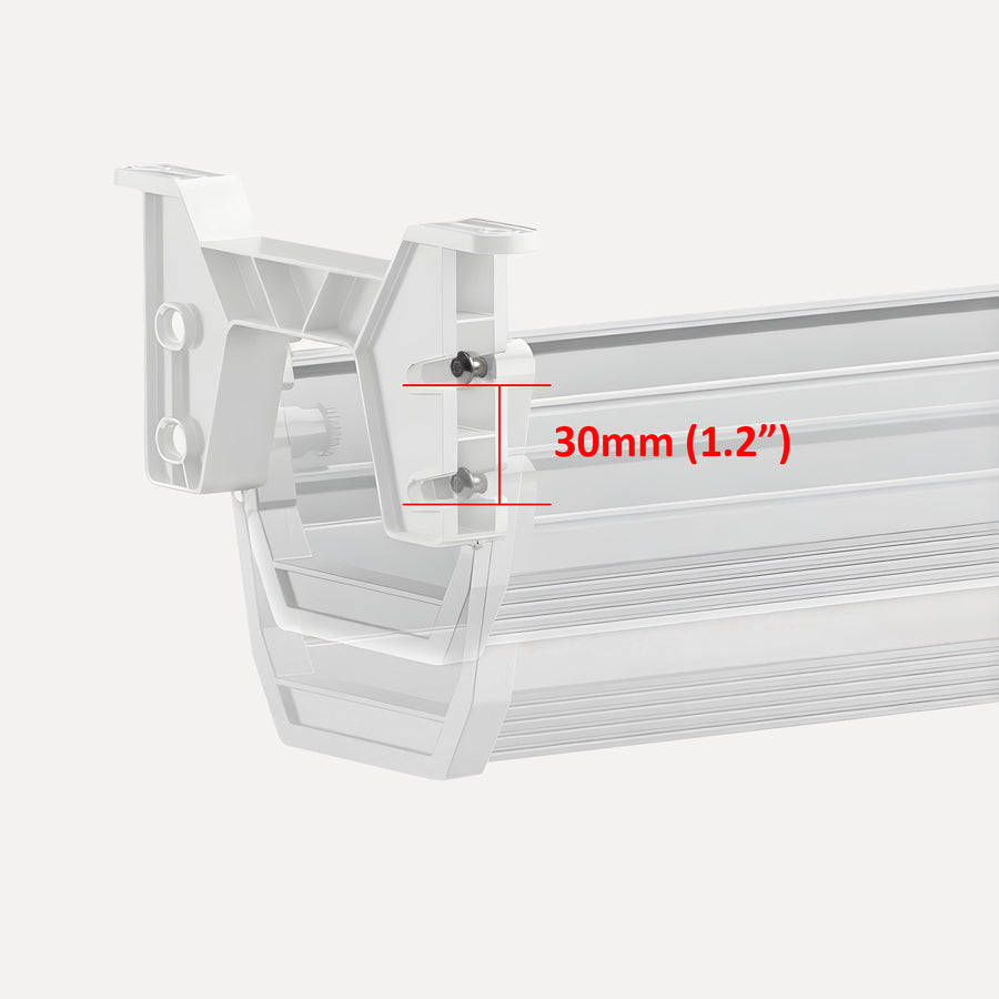 Organizador de cabos por baixo da mesa Maclean, carga máxima de 5 kg, branco, MC-106 W