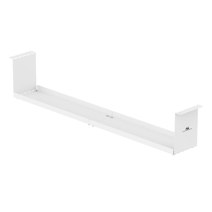 Organizador de cabos compacto para secretária Maclean, carga máxima de 5 kg, branco, MC-107 W