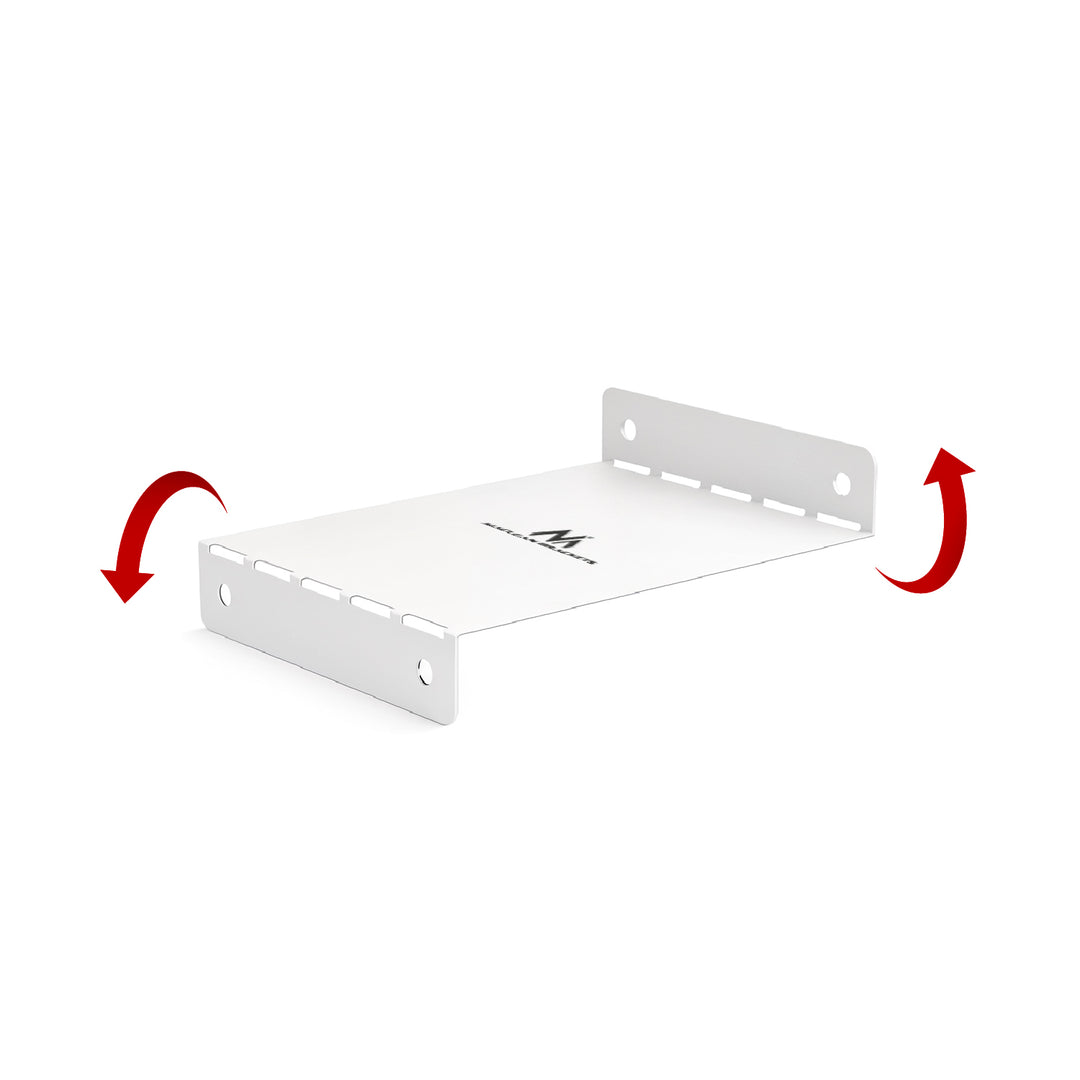 Organizador de cabos compacto para secretária Maclean, carga máxima de 5 kg, branco, MC-107 W