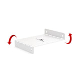 Organizador de cabos compacto para secretária Maclean, carga máxima de 5 kg, branco, MC-107 W