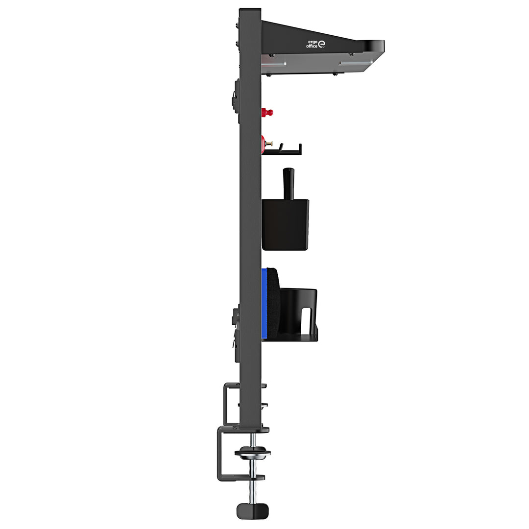 Organizador/Divisório de Mesa Ergo Office ER-300 B, Carga Máxima 10 kg, Branco e Cortiça, Largura 1250 mm, Preto