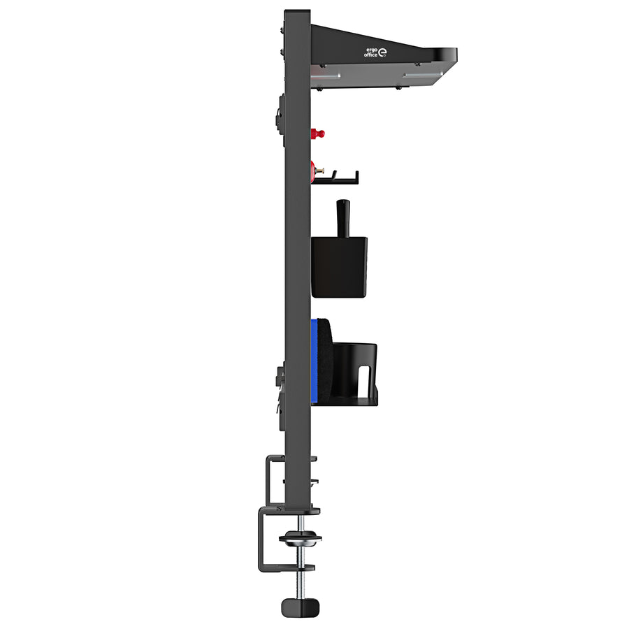 Ergo Office ER-300 B Divisor / Organizador de escritorio, Carga máx. 10kg, Blanco y Tablero de corcho, ancho 1250mm, Color negro