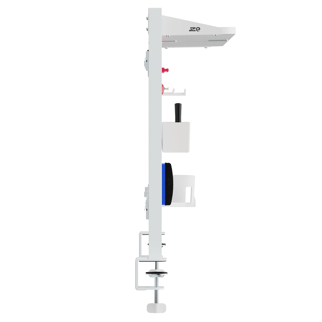 Organizador/Separador de Mesa Ergo Office ER-300 W, Carga Máxima 10 kg, Branco e Cortiça, Largura 1250 mm, Branco