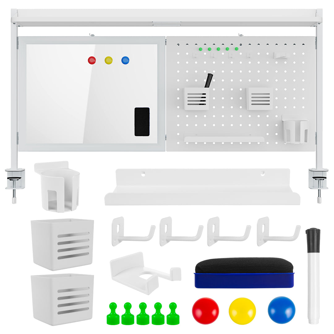 Organizador/Separador de Mesa Ergo Office ER-301 W, Capacidade Máxima de 10 kg, Quadro Branco, Largura 1116 mm, Branco