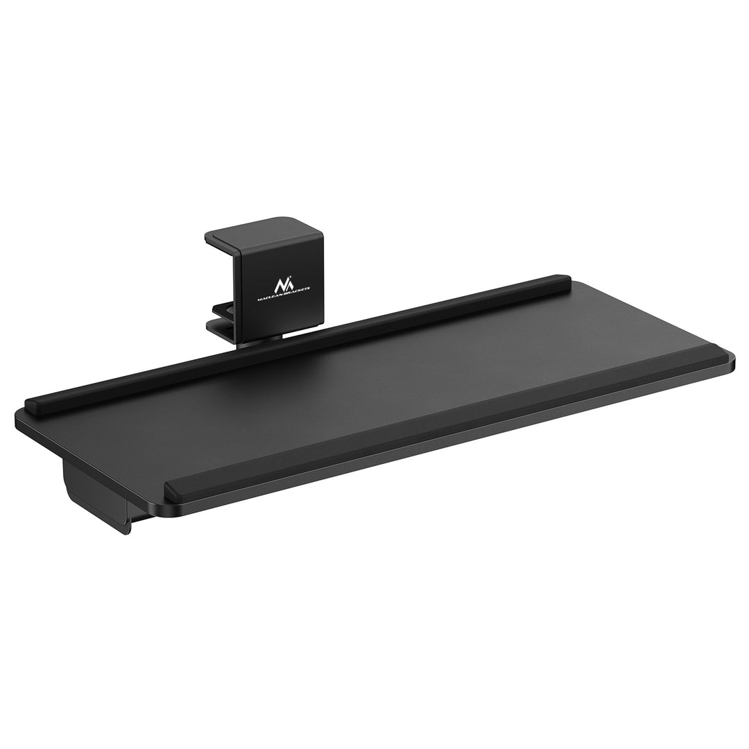 Suporte de teclado Maclean para secretária, carga máxima de 5 kg, ajustável horizontal e verticalmente, preto, MC-108 B