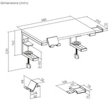 Suporte para portátil/monitor Ergo Office, carga máxima de 20 kg, para portáteis de 13 a 32 pol., preto, ER-303 B