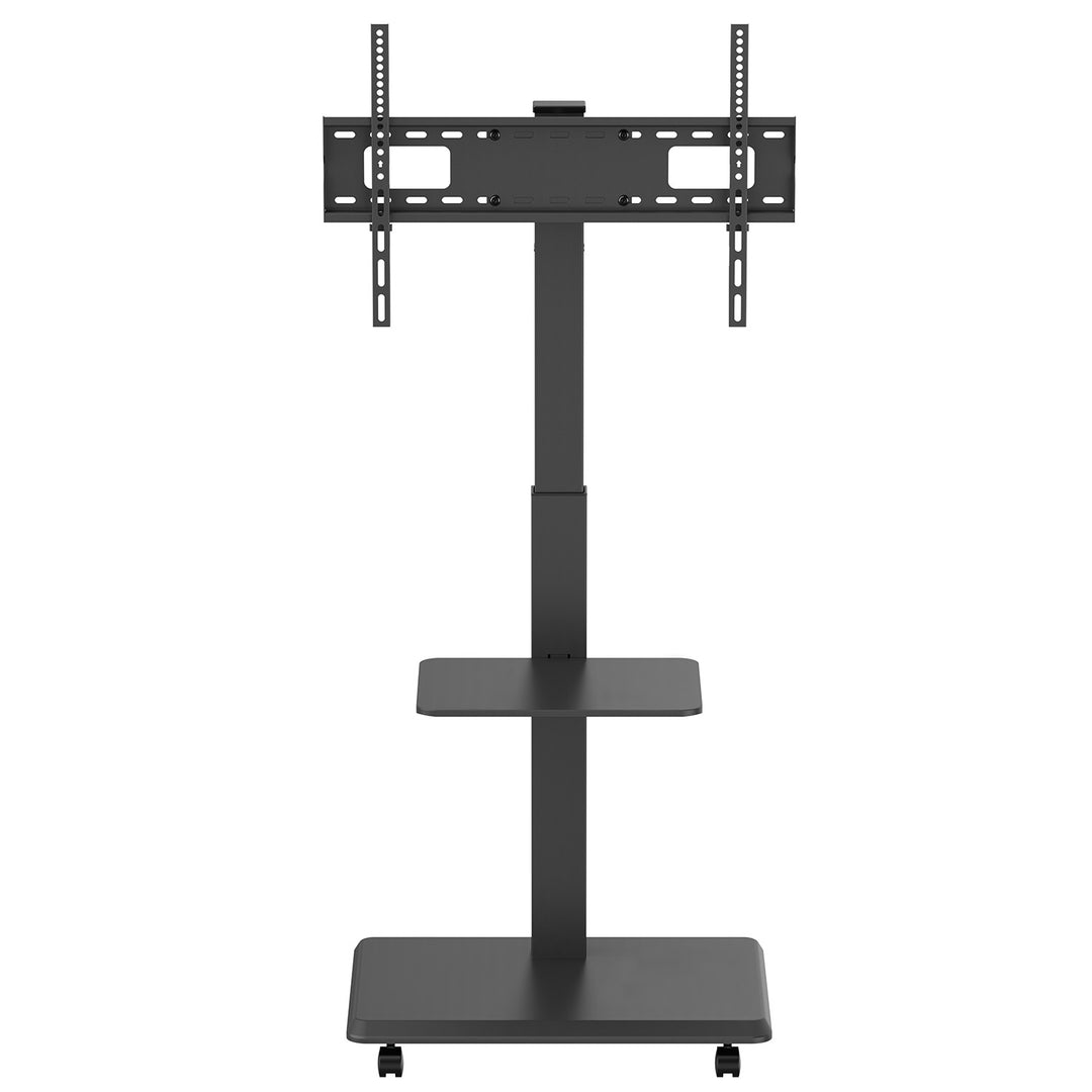 Soporte de TV / carro Ergo-Office, carga máx. 50 kg / estante de 5 kg, máx. VESA 600x400, regleta de enchufes integrada, negro, ER-304 B VESA 600x400, regleta de enchufes integrada, negro, ER-304 B