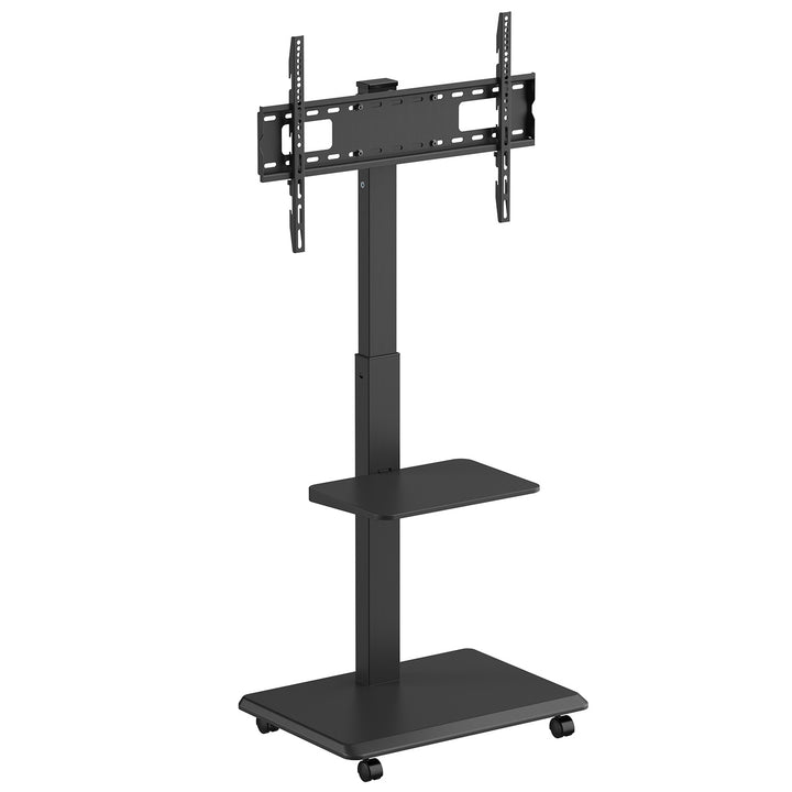 Soporte de TV / carro Ergo-Office, carga máx. 50 kg / estante de 5 kg, máx. VESA 600x400, regleta de enchufes integrada, negro, ER-304 B VESA 600x400, regleta de enchufes integrada, negro, ER-304 B