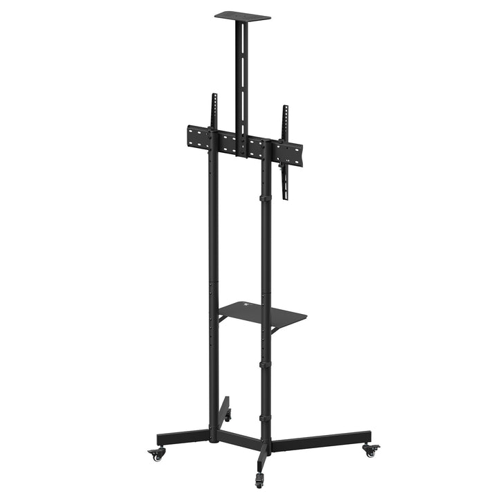 Suporte/carrinho TV Maclean, prateleira para câmara, sobre rodas, 37-70", carga máxima de 45 kg/prateleira de 5 kg, VESA máx. 600x400, MC-113 B
