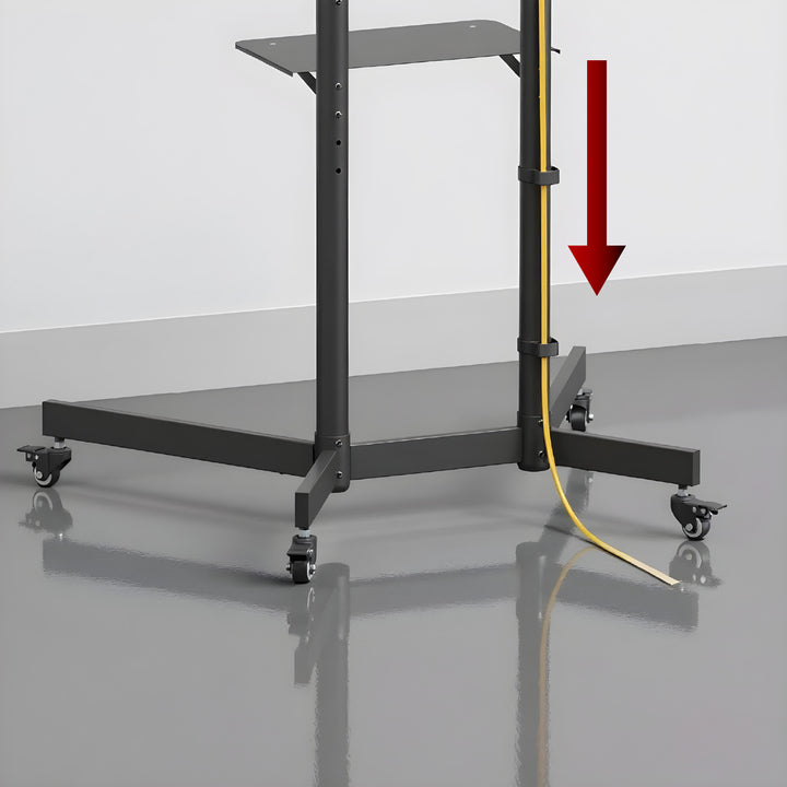 Suporte/carrinho TV Maclean, prateleira para câmara, sobre rodas, 37-70", carga máxima de 45 kg/prateleira de 5 kg, VESA máx. 600x400, MC-113 B