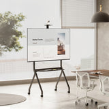 Suporte/carrinho TV Maclean, prateleira para câmara, com rodas, 55-100", carga máxima 120 kg/prateleira de 10 kg, máx. VESA 900x600, preto, MC-114 B VESA 900x600, preto, MC-114 B