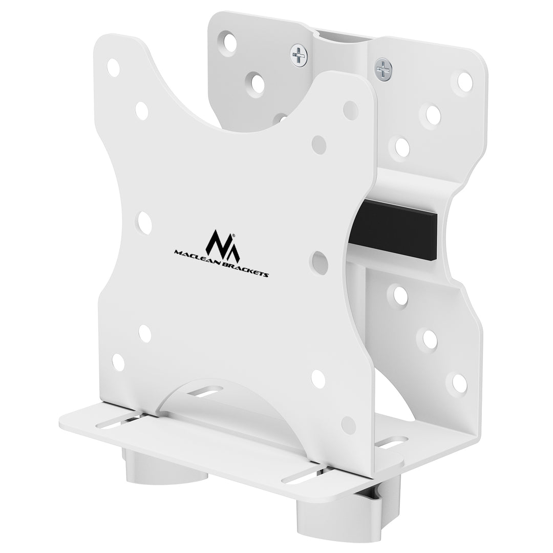 Suporte para minicomputador Maclean, alcance de 17-70 mm, compatível com VESA, carga máxima de 5 kg, branco, MC-115 W