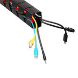 Organizador de cabos de mesa/bastidor de cabos Nano RS, 1345 mm, preto e vermelho, RS125