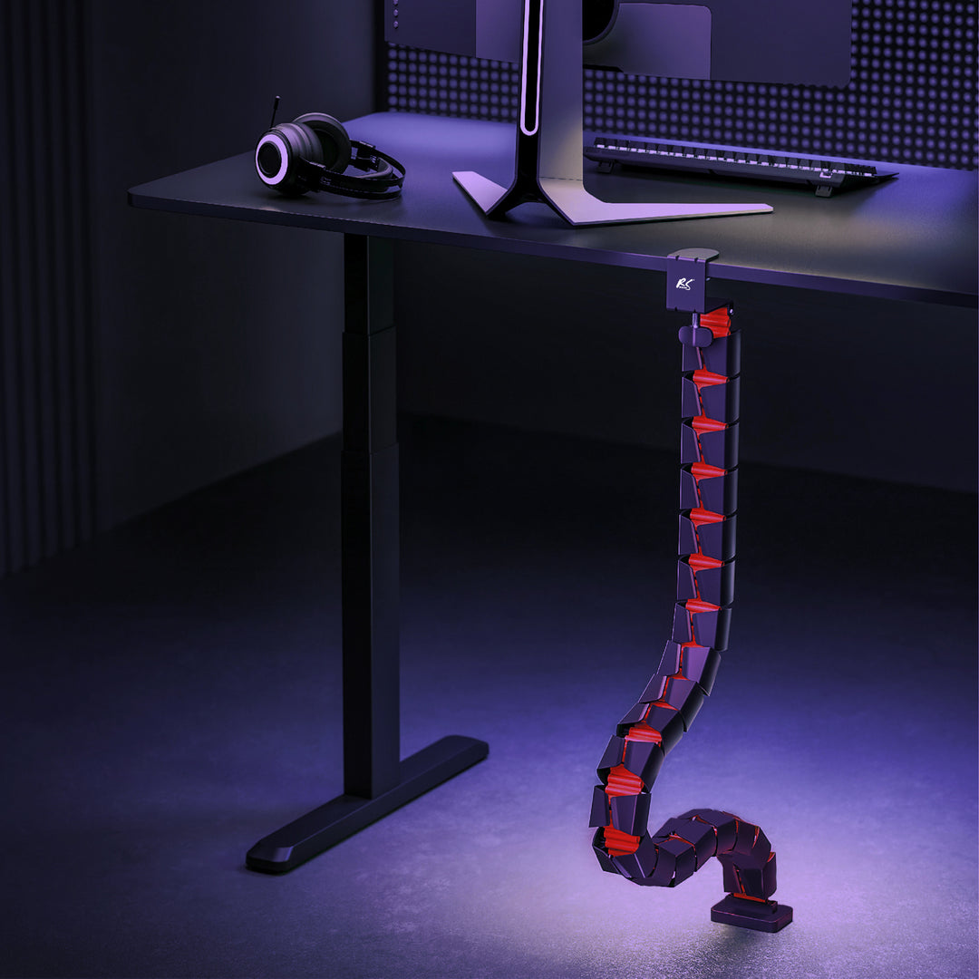 Nano RS organizador de cables de sobremesa / rejilla para cables, 1345 mm, negro y rojo, RS125