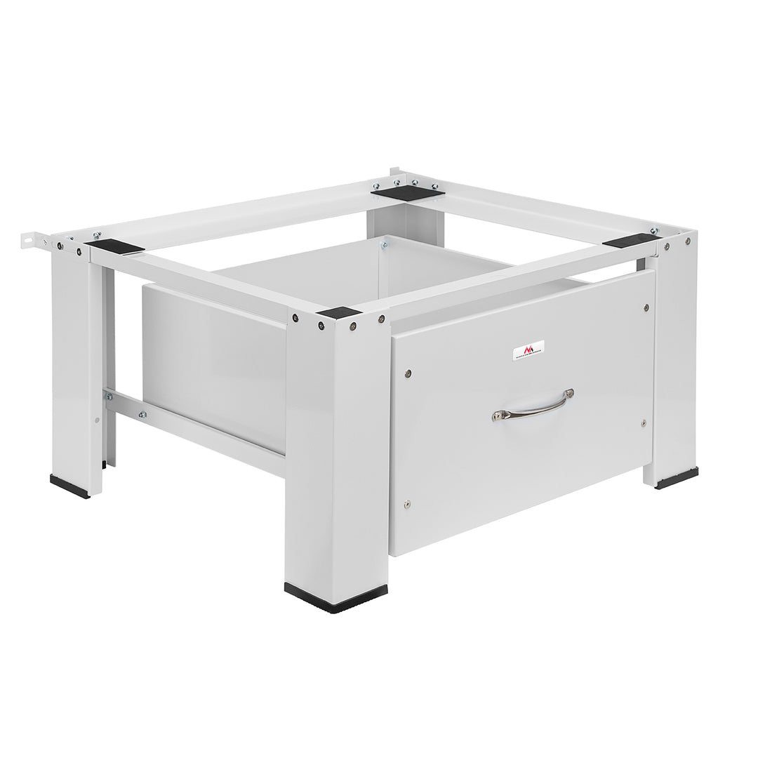 Maclean MC-117 W Base para lavadora / secadora con cajón, carga máx. 150kg, blanco