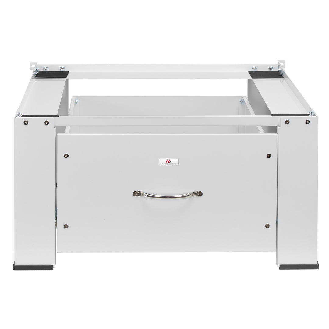 Maclean MC-117 W Base para lavadora / secadora con cajón, carga máx. 150kg, blanco
