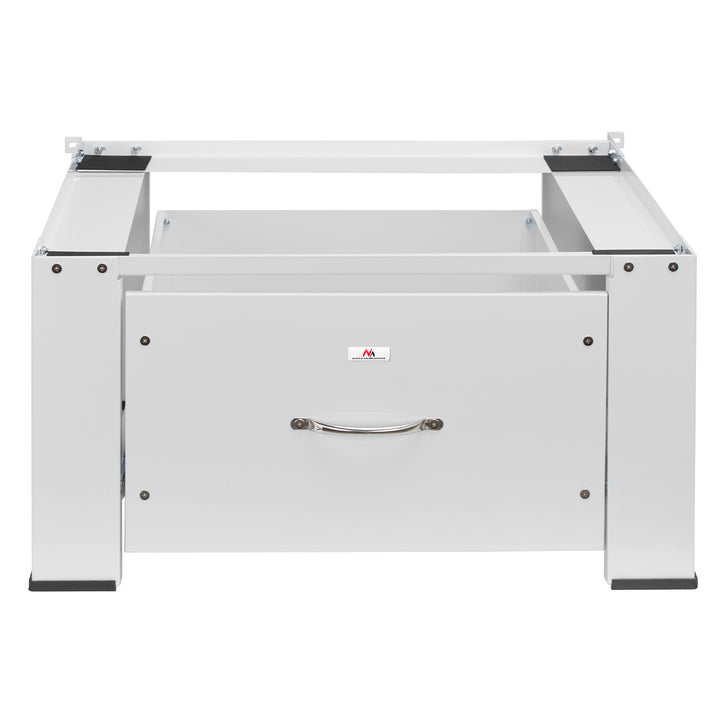 Maclean MC-117 W Base para lavadora / secadora con cajón, carga máx. 150kg, blanco