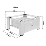 Base para máquina de lavar/secar roupa Maclean com gaveta, carga máxima de 150 kg, branca, MC-117 W