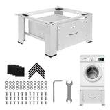 Base para máquina de lavar/secar roupa Maclean com gaveta, carga máxima de 150 kg, branca, MC-117 W