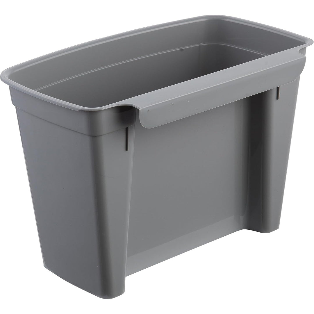 Keeeper Cubo de basura, cesta colgante, con tapa, 4L, gris, Milán