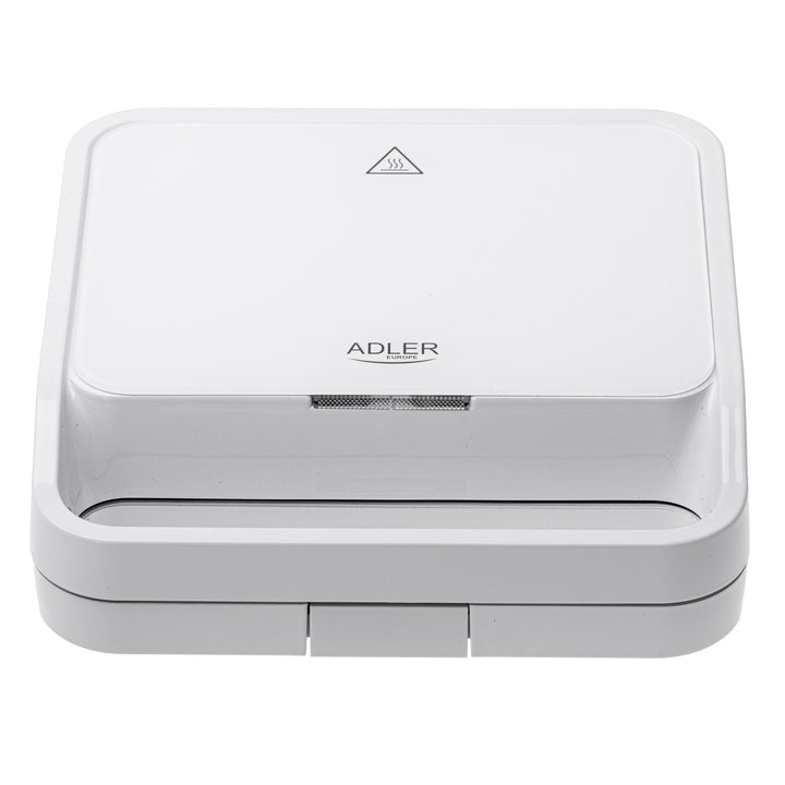 Adler AD 3070 Tostadora de sandwiches, Grill de contacto, 1100W, Color blanco