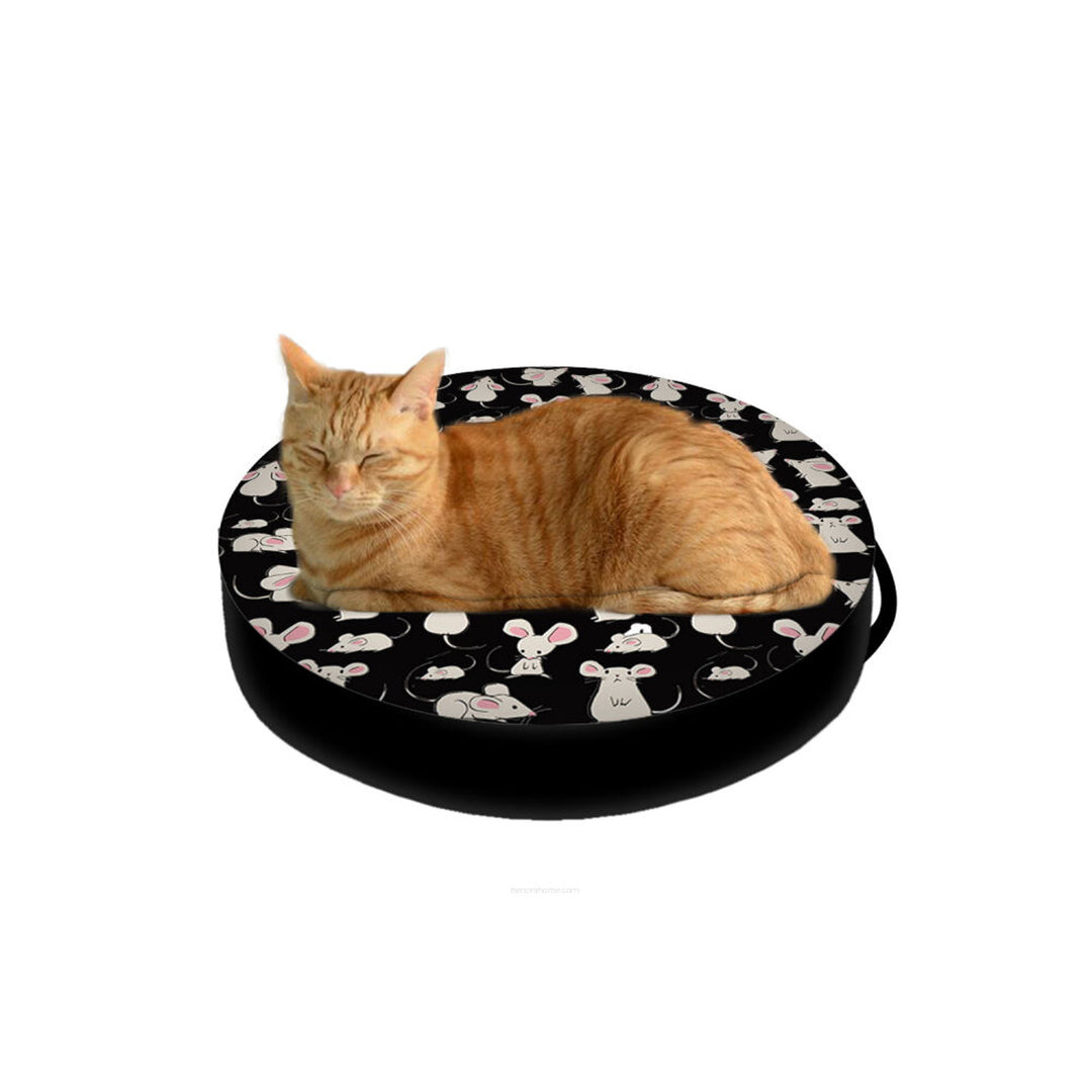 Bertoni EE130 Cama para gatos, Inserto de pellets, 50 cm de diámetro, Diseño Mouse