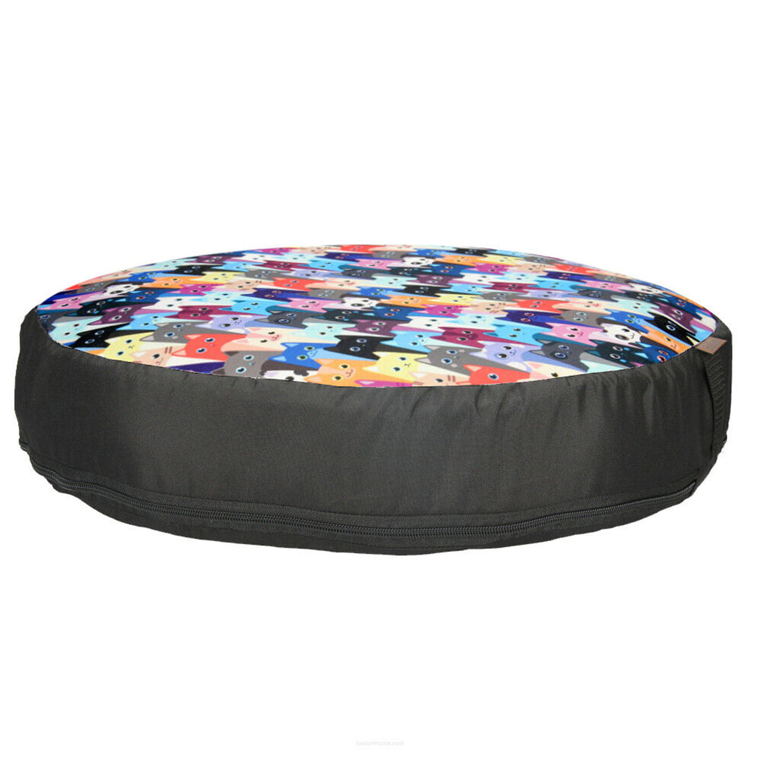 Bertoni EE130 Cama para gatos, Inserto de pellets, 50 cm de diámetro, Diseño Meow