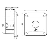 Sensor PIR de curto alcance Maclean, alcance de 5-6 cm, para instalação em caixa, carga máxima de 1200 W, MCE313 W, 4 peças.