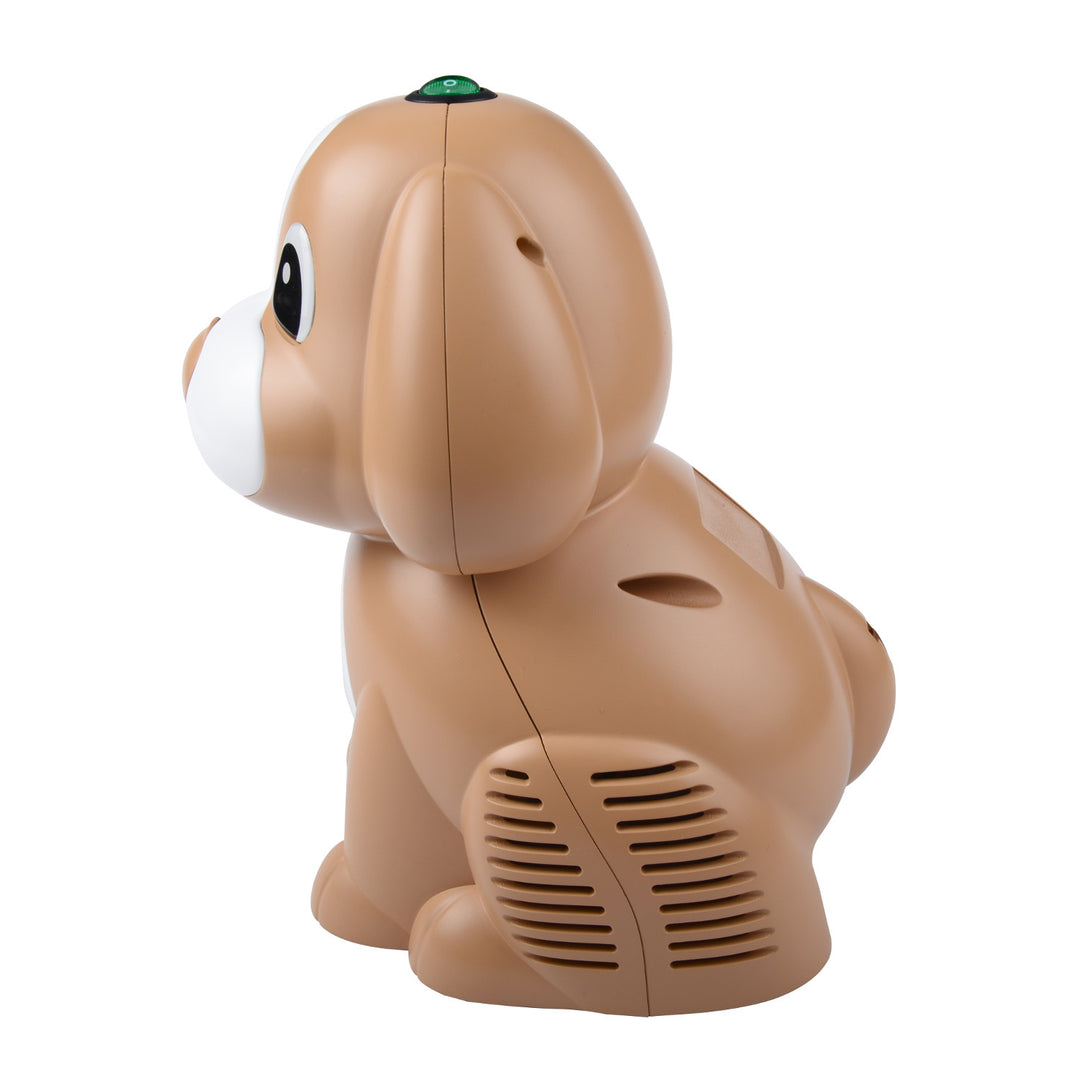 Inalador de pistão Omnibus BR-CN171, nebulizador para crianças, 2 máscaras, cão castanho