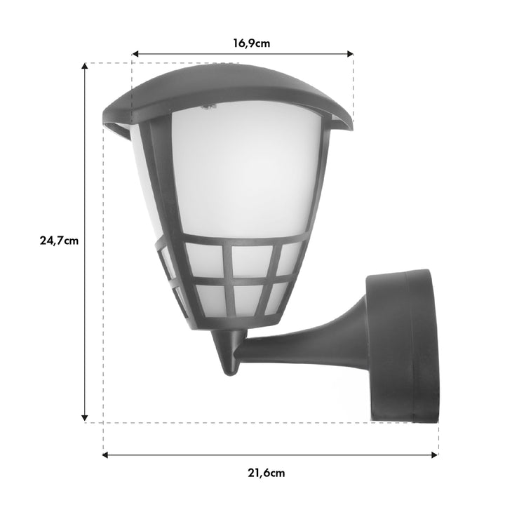 Aplique 1xE27 Maclean, carga máx. 60W, IP65, color gris, MCE519 GR + bombilla filamento LED E27, 11W 230V Maclean Energy MCE280 WW blanco cálido 3000K 1500lm retro edison decorativa A60