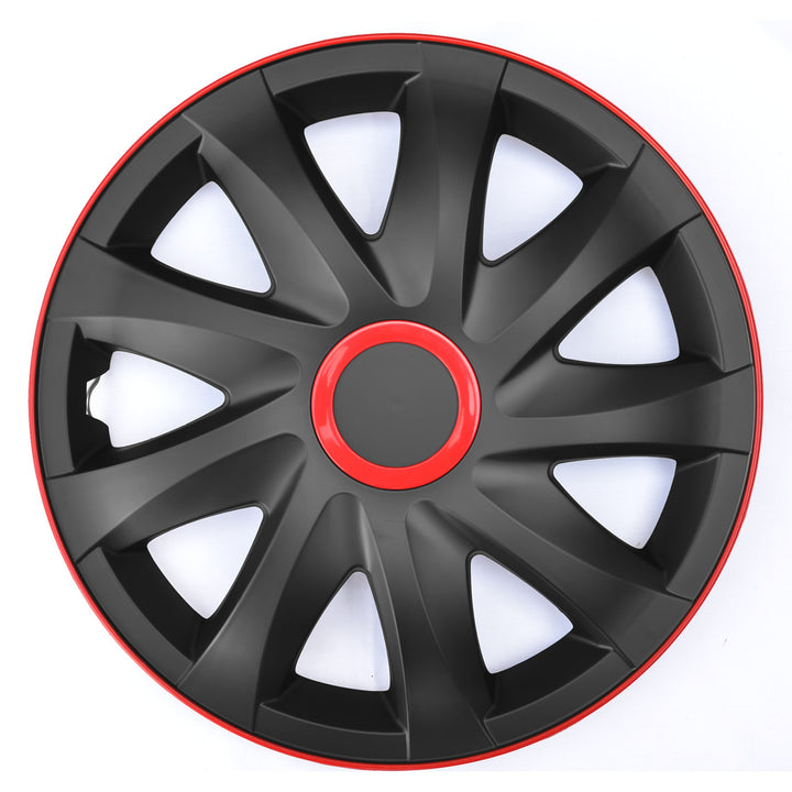 NRM Kando Race Tapacubos universal 15'' Color negro/rojo 1 unidad