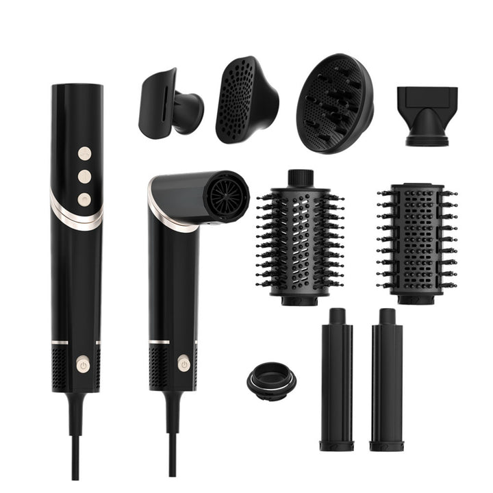 Secador de pelo Air Essence, 8en1, 1500W, negro, Aurora