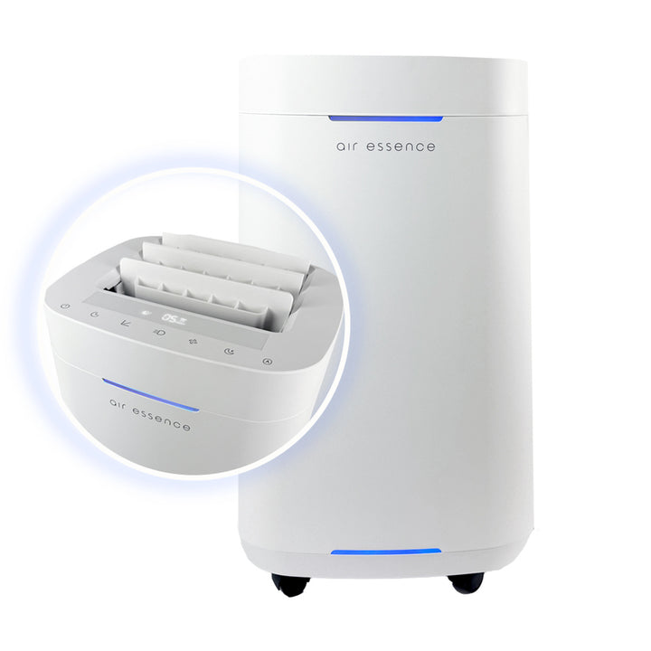 Purificador de ar de grafeno Air Essence Eco Plasma LCD ESP, esterilizador UVC, branco