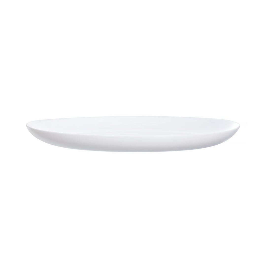 Luminarc Diwali White Plato de postre, redondo, vidrio templado, 19 cm, Color blanco