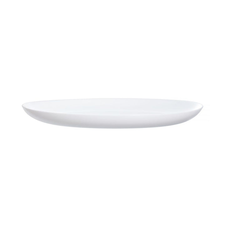 Luminarc Diwali White Plato de postre, redondo, vidrio templado, 19 cm, Color blanco