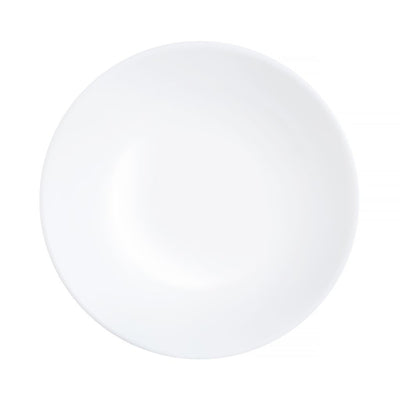 Luminarc Diwali White Plato de postre, redondo, vidrio templado, 19 cm, Color blanco