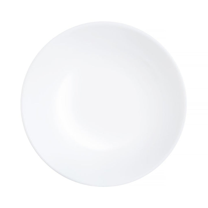 Luminarc Diwali White Plato de postre, redondo, vidrio templado, 19 cm, Color blanco