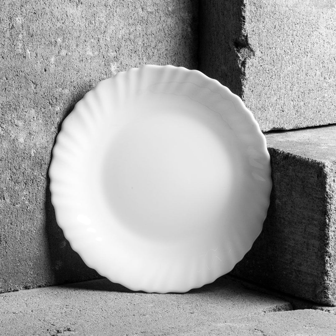 Luminarc Feston Plato de postre, redondo, 19 cm, Color blanco