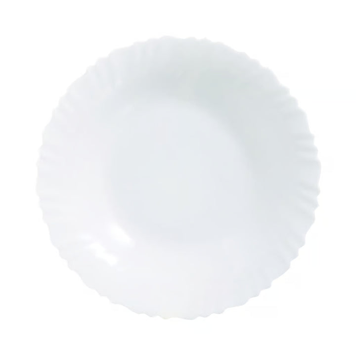 Luminarc Feston Plato de postre, redondo, 19 cm, Color blanco